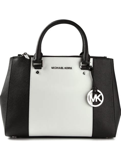 glossy black and white michael kors|Michael Kors handbags small black.